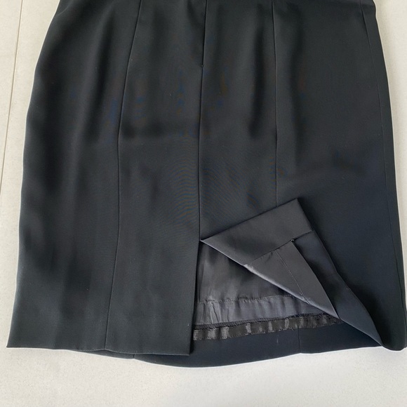 Vintage Formal Black Mini Dress size 8 Petite - Picture 8 of 14